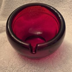 MCM Vintage Viking Red Slanted Ashtray