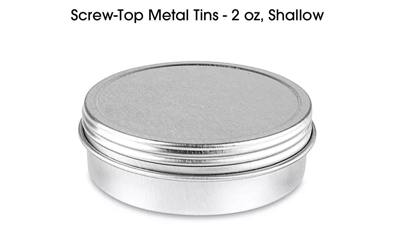 Screw Top Metal Tins 2oz 48ct Box (4 Available)