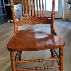 Solid wood dining set.