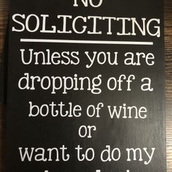 No Soliciting Decorative Sign 