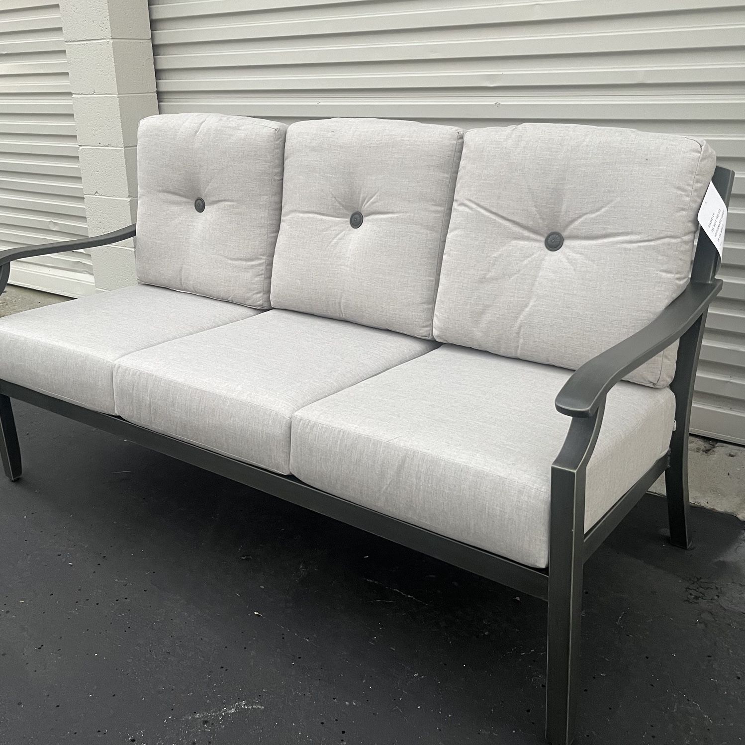 Outdoor 3 Seats Sofa With Sunbrella Cushions