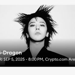 G-Dragon Concert @ https://offerup.com/redirect/?o=Q3J5cHRvLmNvbQ== Arena  Los Angeles (9/5 on Friday)