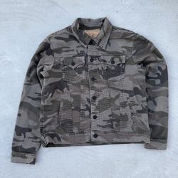 True Religion camo denim jacket size XXL