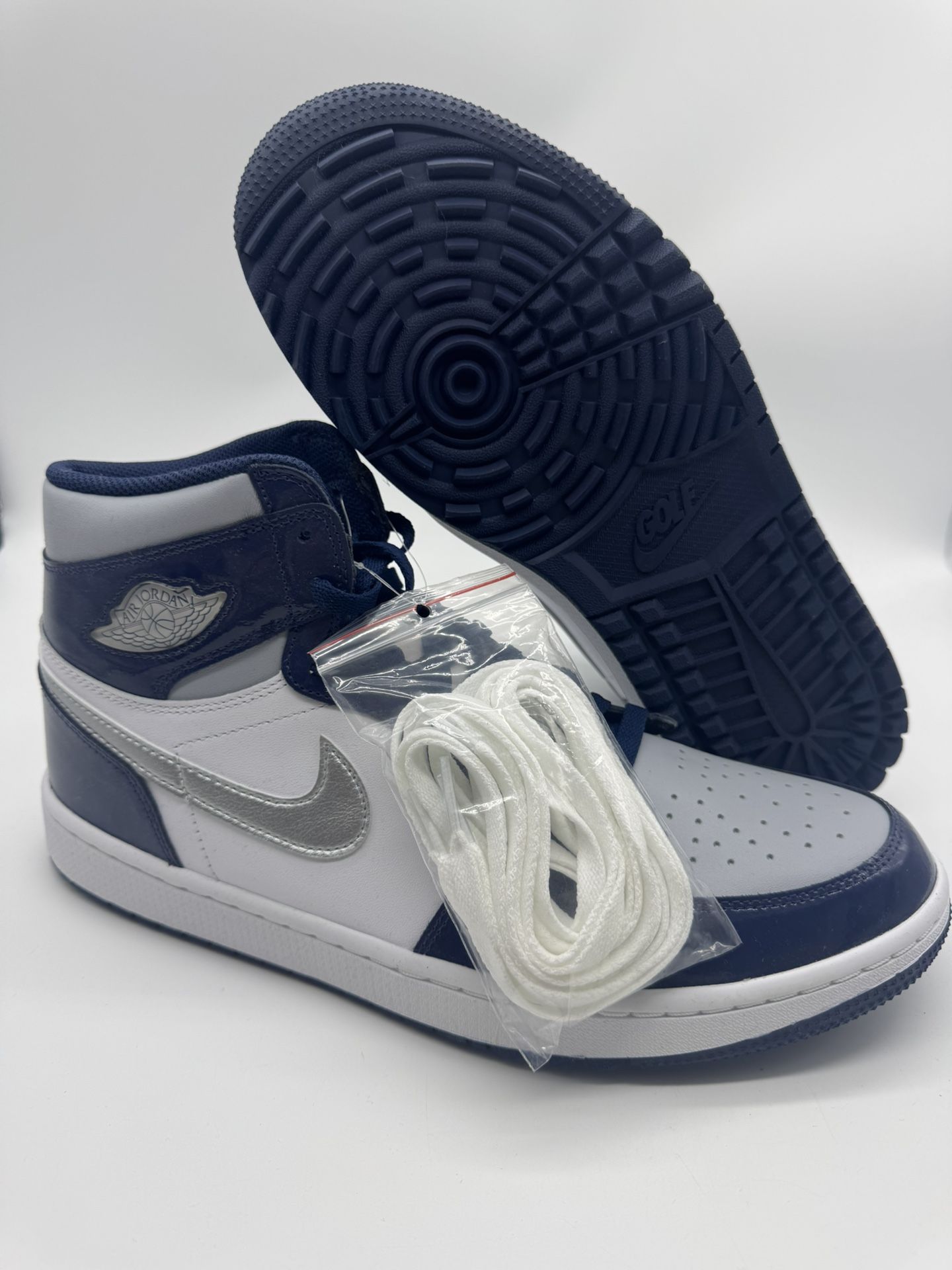 Nike Air Jordan 1 Retro High Golf Patent Midnight Navy DQ0660-100 Men’s 12 100% authentic. Brand new with missing lid original box. This Nike Air Jo