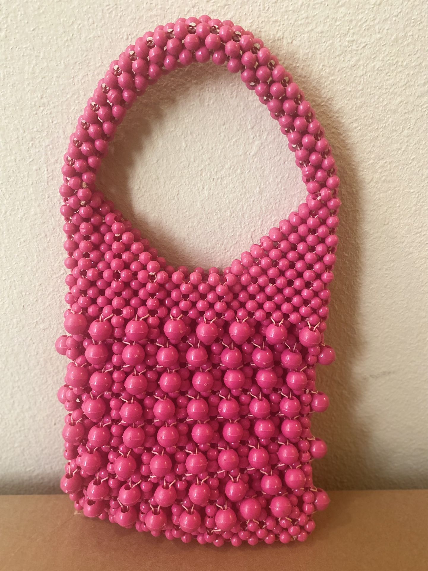 Hot Pink Beaded Bag Circa1960's