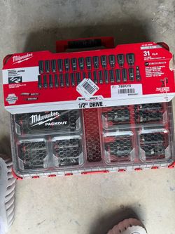 Milwaukee 49-66-6806 Shockwave Impact Duty Socket 1/2" Drive 31-Piece Packout Set