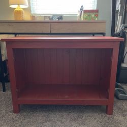 Wooden Red Console Table