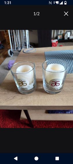 Pair of New Battery Operated Table Candle Holders