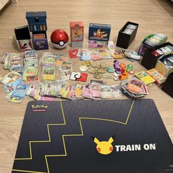 Pokémon TCG Mega Lot – 1,000+ Cards, Accessories, Deck Boxes, Dice, Coins, Playmat – EVERYTHING Included – $90 (Firm) 