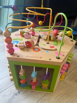 EverEarth Wooden Activity Cube Toy