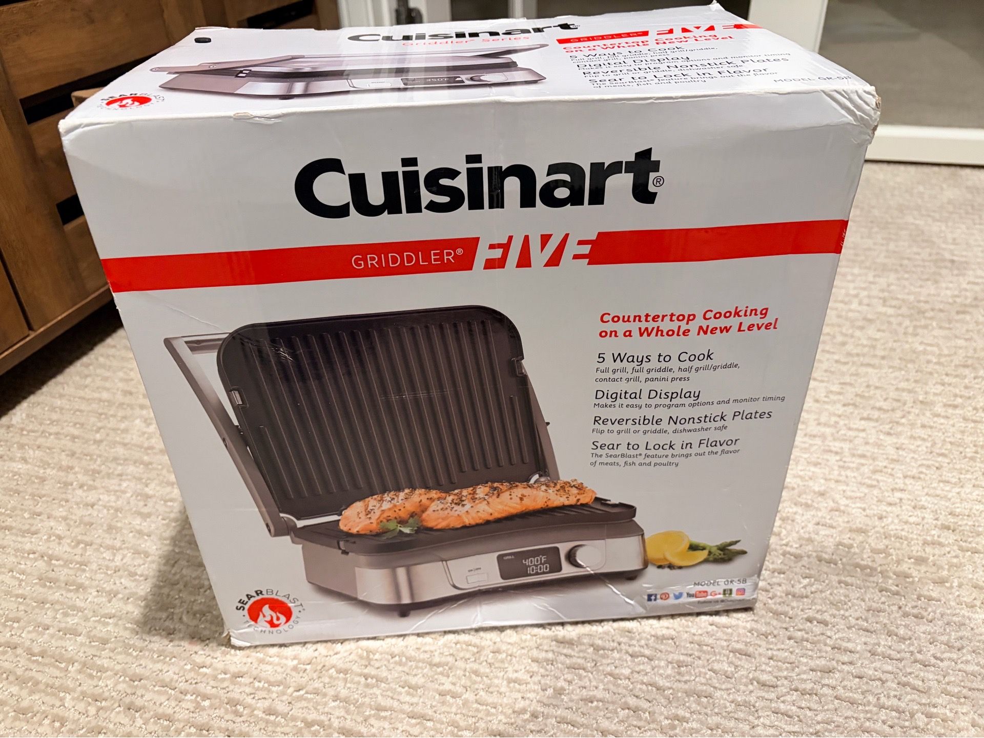 NEW CUISINART GRIDDLE 5in1