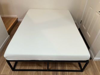 Full size bed frame and mattress