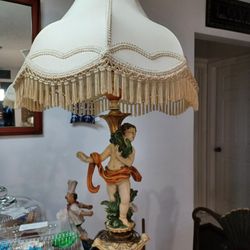 Pair Of Capodimonte Italian Lamps