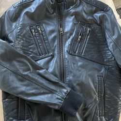 Guess Mens Leather Jacket 