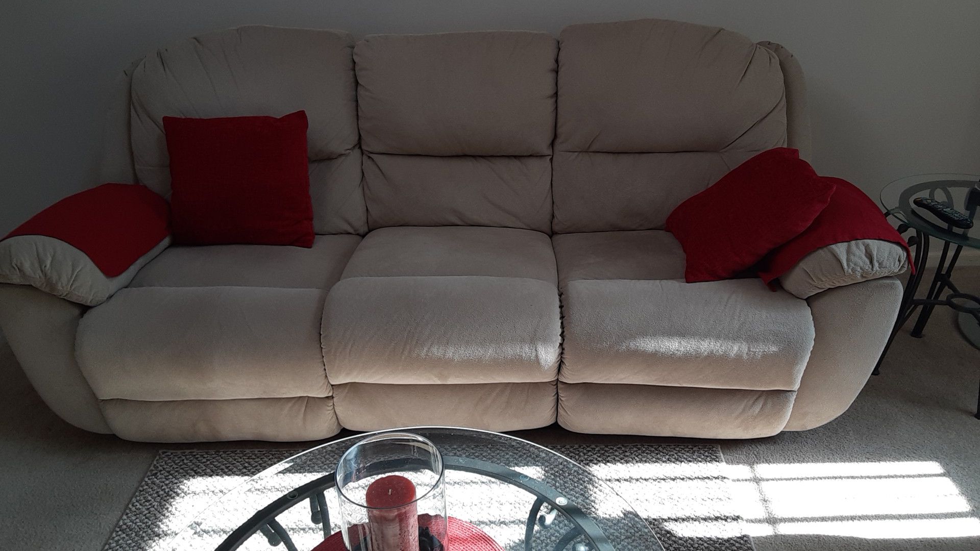 Sofa with double recliners