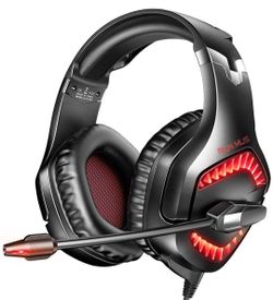 Red Gaming Headset LED
