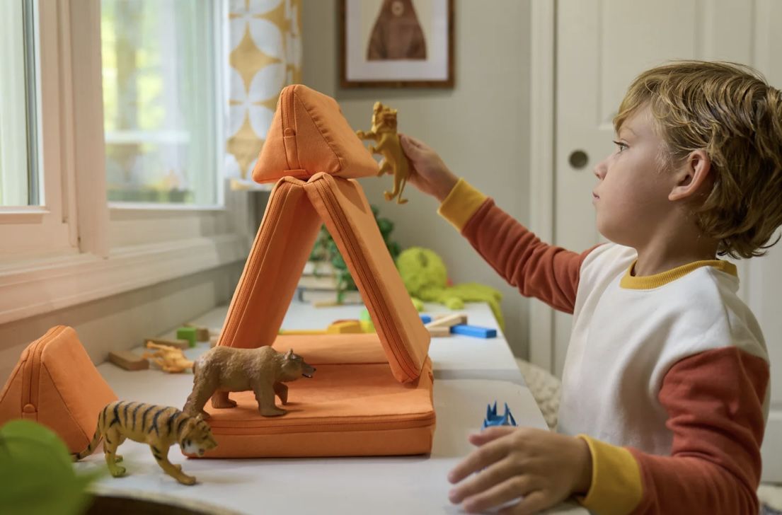 Open Box Mini Nugget Play Couch Orange