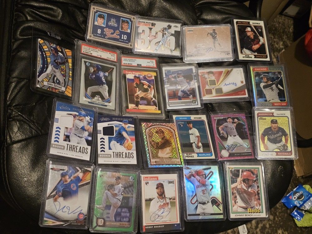 Baseball Cards! PSA Graded Cards! Rookies! Autograph! Mike Trout Silver Prizm! Bo Bichette Rookie!