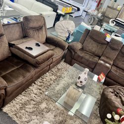 END OF YEAR SALE💥Two Piece Reclining Sofa And Love Seat Furniture Set😱Limited Time Offer $999
