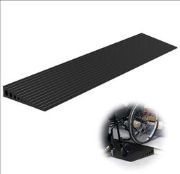 Nuvium 1.6" Rise Rubber Threshold Ramp for Doorways, Wheelchair Ramp
