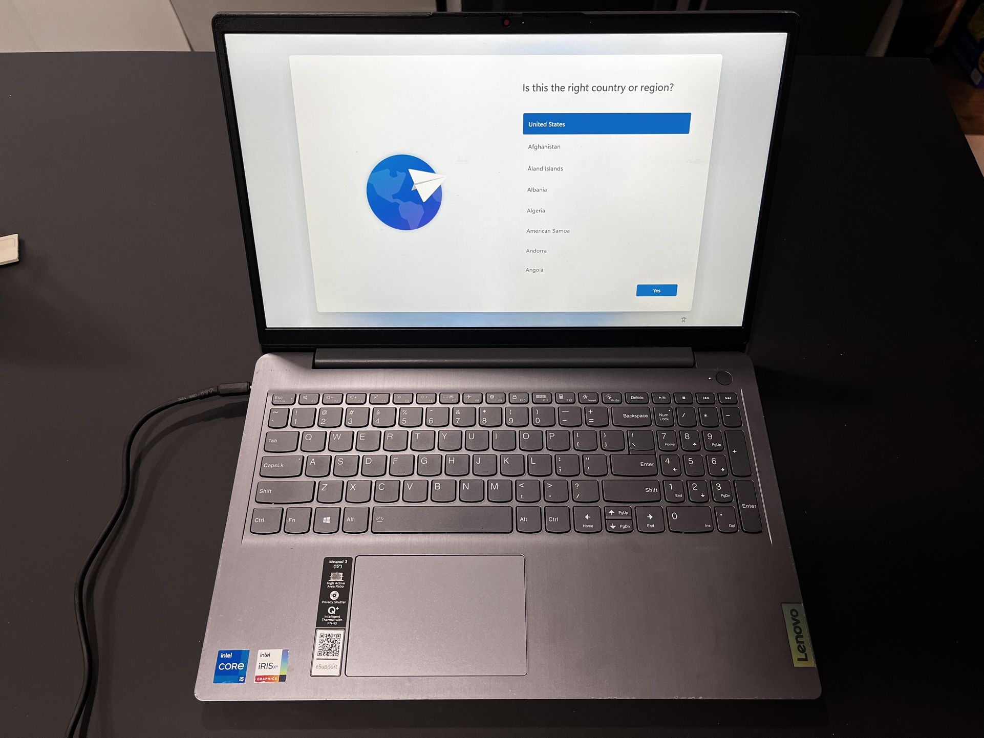 Lenovo Ideapad 3 - 15 Inch Laptop Intel 11th Gen i5, 12gb Memory, 256gb SSD, Bad Battery
