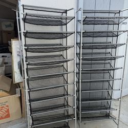 Shoe Racks On Rolling Casters 