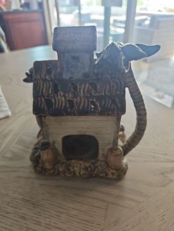 Ceramic Beach Cottage Incense Burner