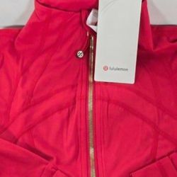 Red Lululemon Jacket Gold Zipper - Size 4