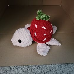 Crocheted Strawberry Turtle