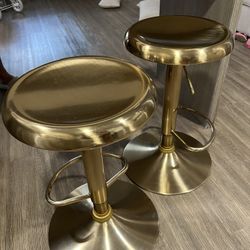 Juego De Dos Taburetes Dorado
