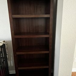 Dark Wood Bookshelves (Two)