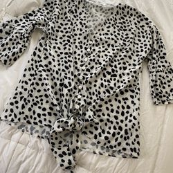 Small Size Animal Print Blouse 