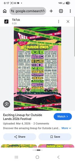 SOLD OUT EVENT 3 Outside lands festival wristbands ( sold out)