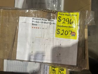 SaleSumo Prescott Polar White Modular 6 Shelf Pantry Base