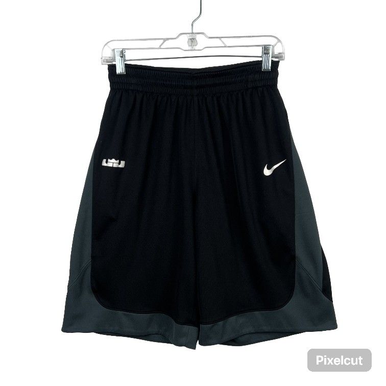 Nike Dri-fit Men's LeBron James Black/Gray Basketball Shorts Size Medium