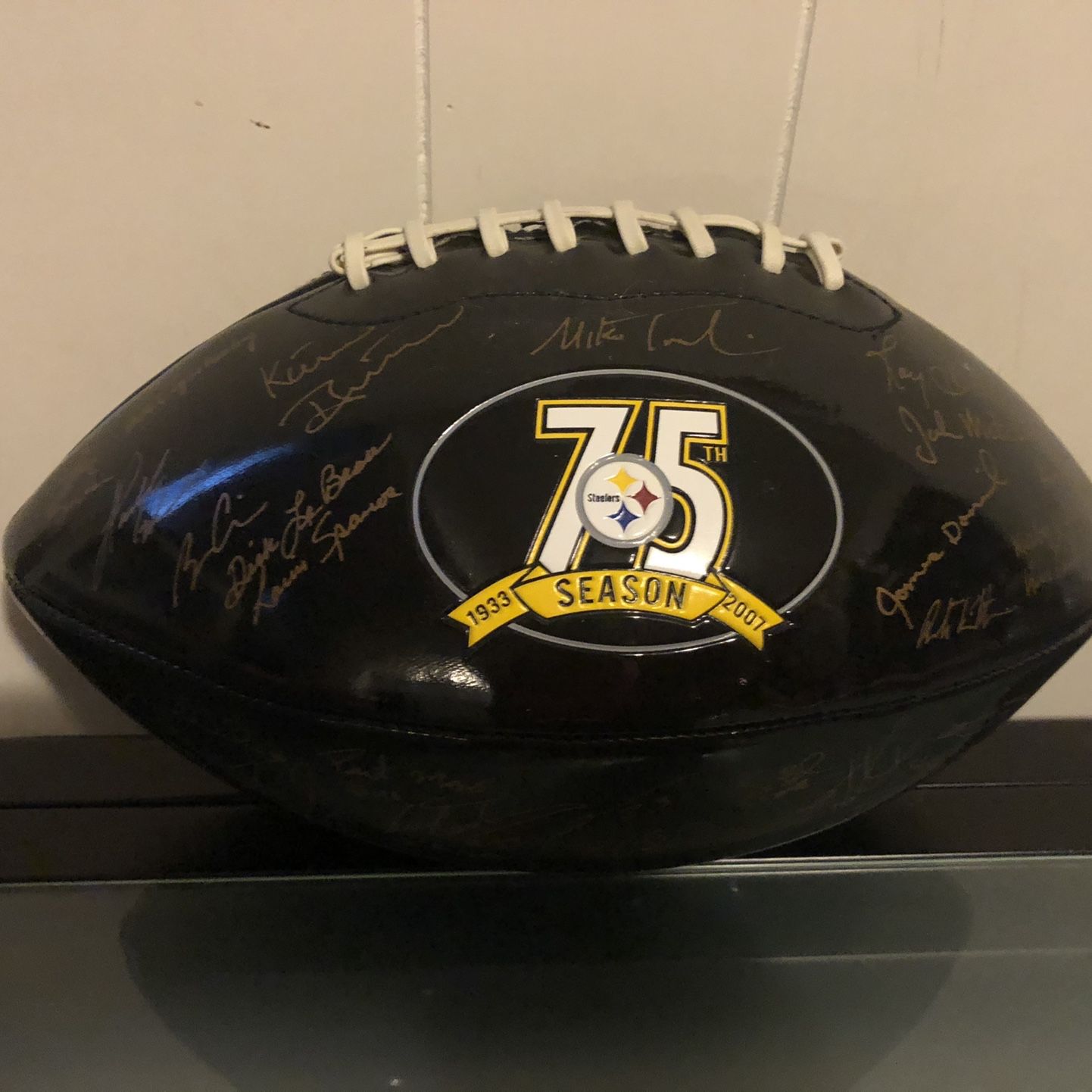Steelers 75th Season Memorabilia Football