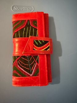 Fine leather wallet for women, lightly used. $60