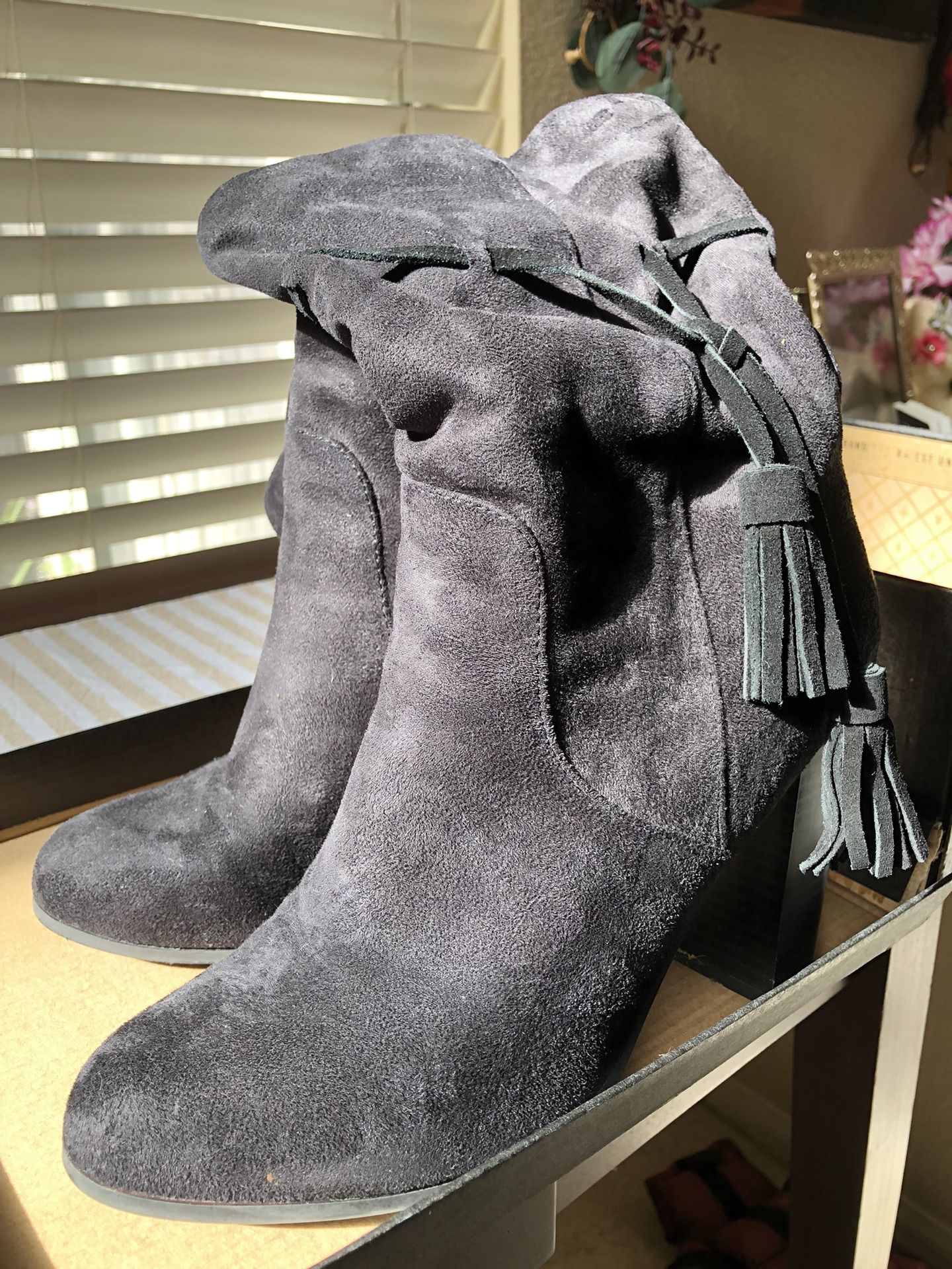 ALDO Black Suede Kaila Style Boots