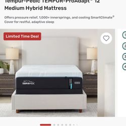 Tempur-Pedic TEMPUR-ProAdapt® 12" Medium Hybrid Mattress Queen Size 