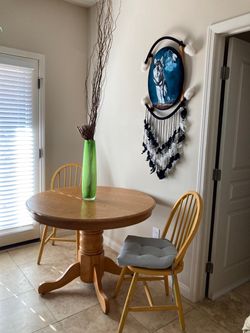 Oak table with extension
