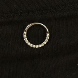 14K White Gold Daith/Septum Piercing