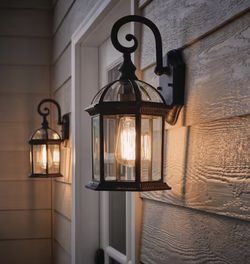 Lantern Porch Sconce with Clear Glass (2-Pack)