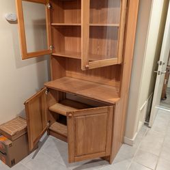 Solid Wood Hutch - 2 pieces