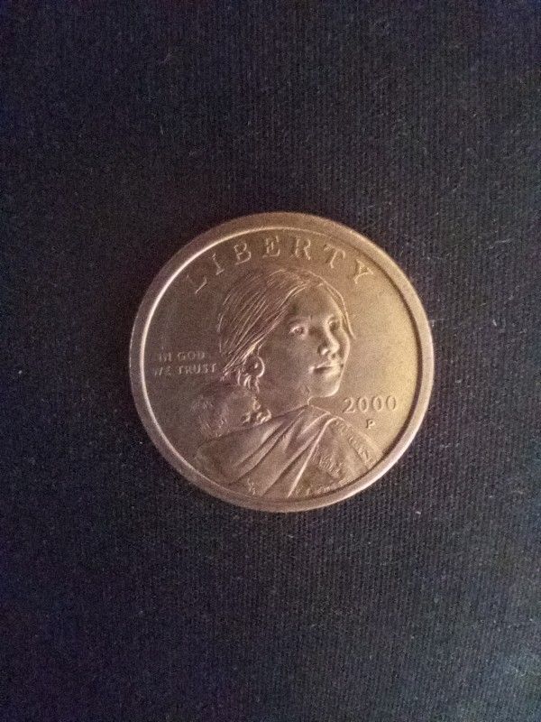 Sacagawea Wounded Eagle One Dollar Coin
