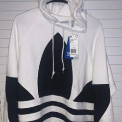 Adidas Original Hooded Sweater White, Size Large