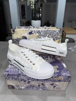 Dior B23 Low-Top Sneakers White Oblique