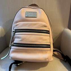 Marc by Marc Jacobs leather backpack in pastel pink