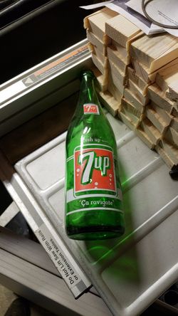 Vintage Canadian 7-Up bottles