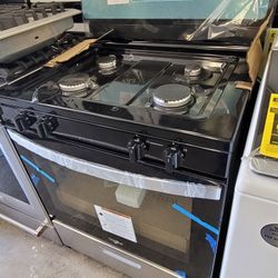 New Whirlpool 30" Wide Apartment Size Stainless Steel Gas Stove Range Estufa
