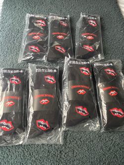 Chrome hearts lips socks 👄